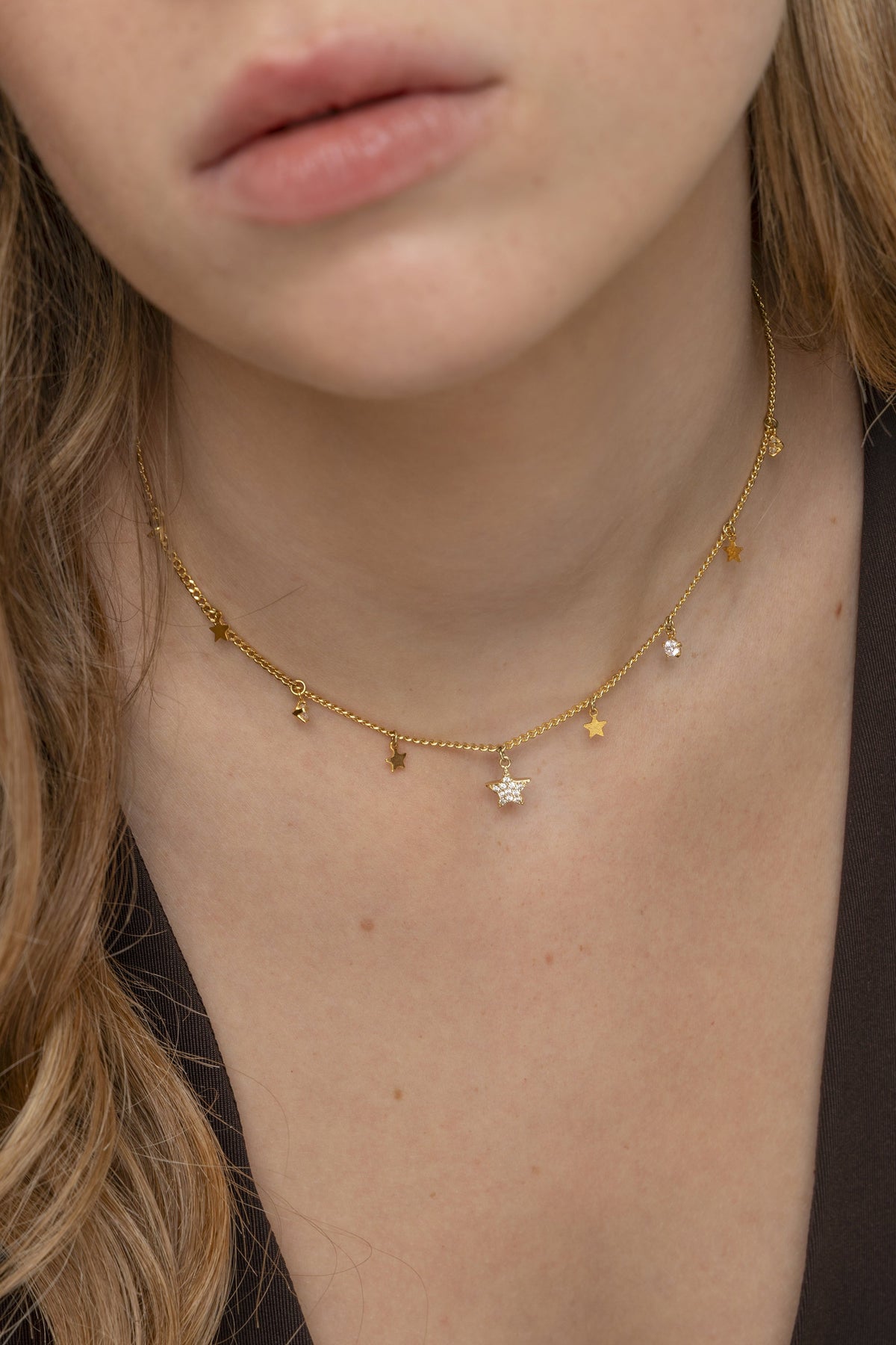 VESTOPAZZO - Choker Multi Star Charms