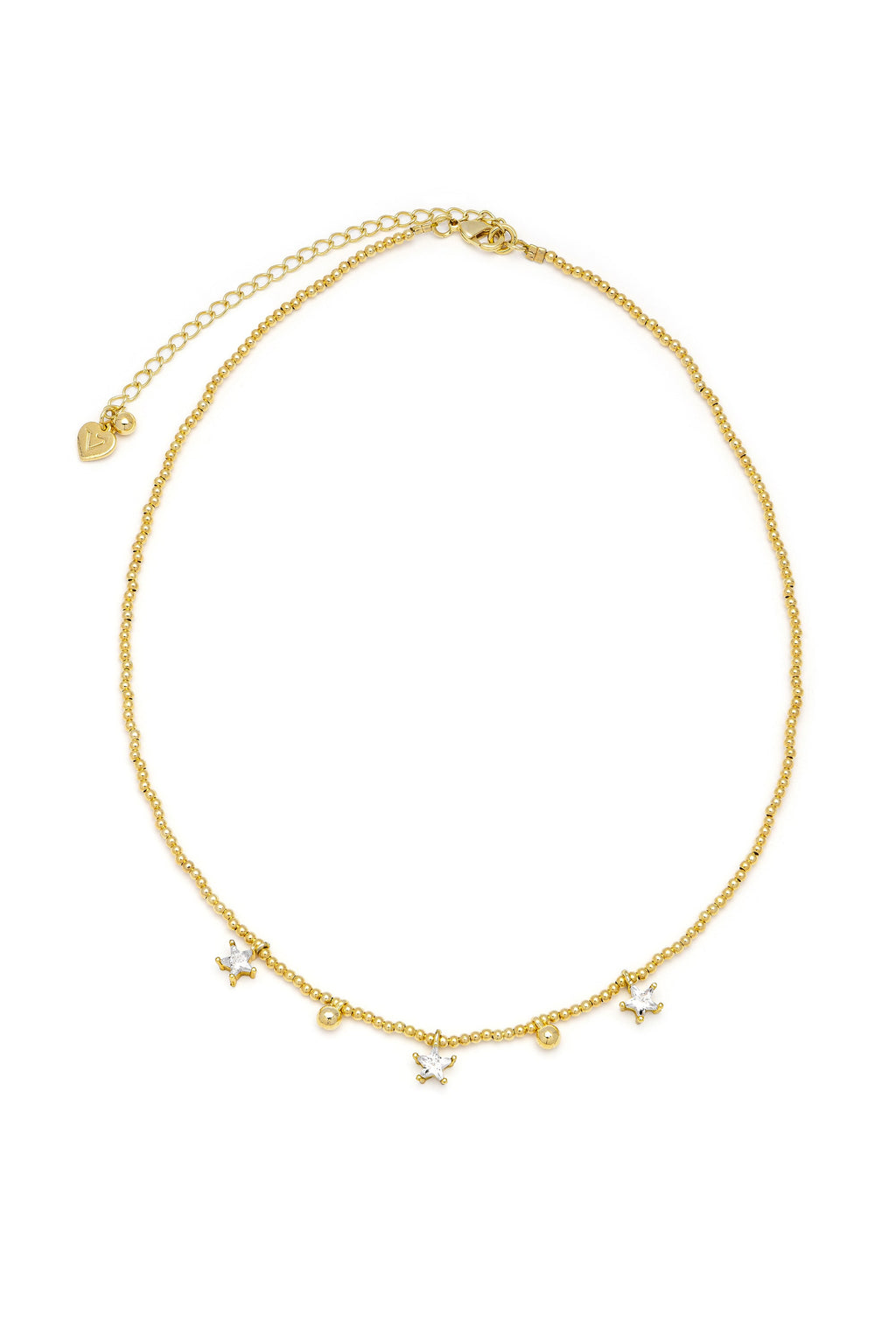 Vestopazzo Choker Star Charms - Necklaces in Kuwait | عقد تشوكر بتعليقات نجوم مطلي بالذهب ومرصع بالزركون - Saya