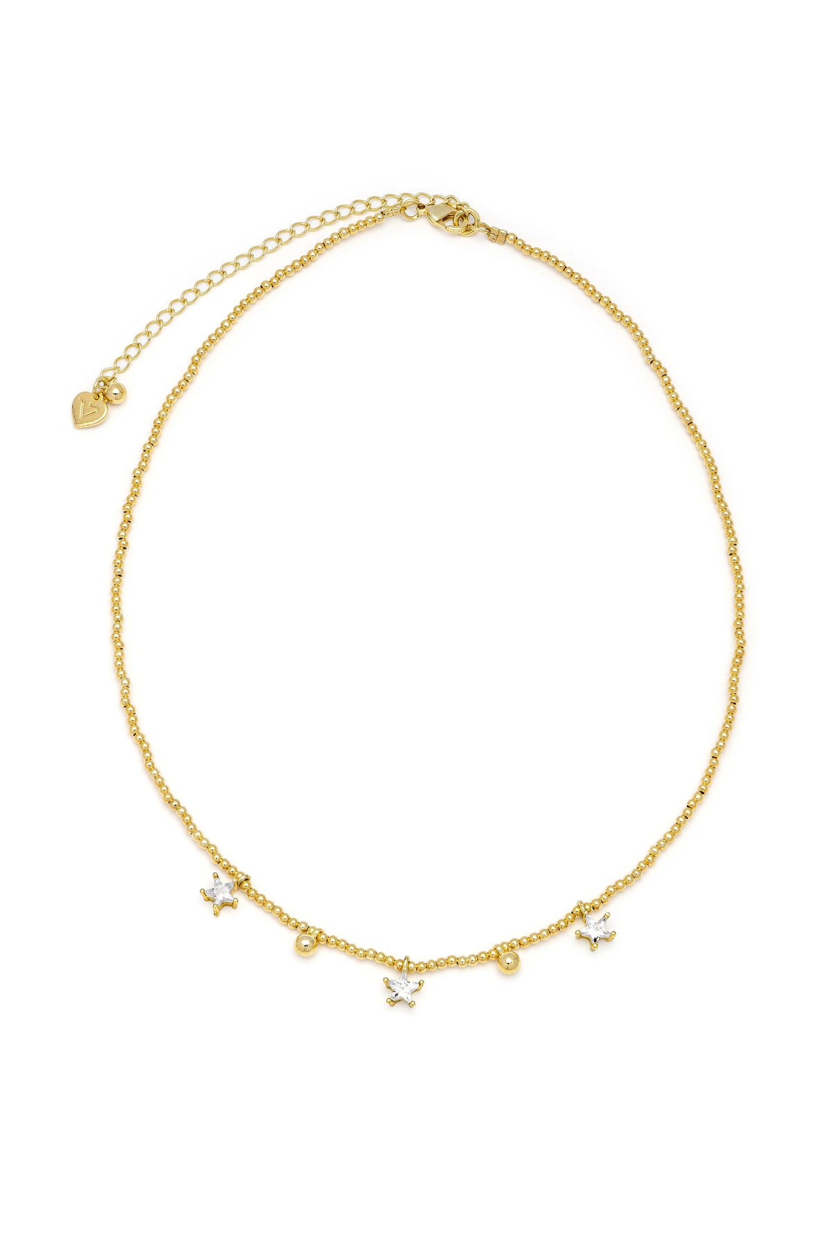 Vestopazzo Choker Star Charms - Necklaces in Kuwait | عقد تشوكر بتعليقات نجوم مطلي بالذهب ومرصع بالزركون - Saya