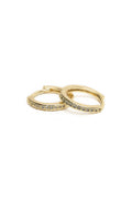 Vestopazzo Brilliant Hoops - Earrings in Kuwait | أقراط حلقات صغيرة متدلية مرصعة بالزركون اللامع - Saya