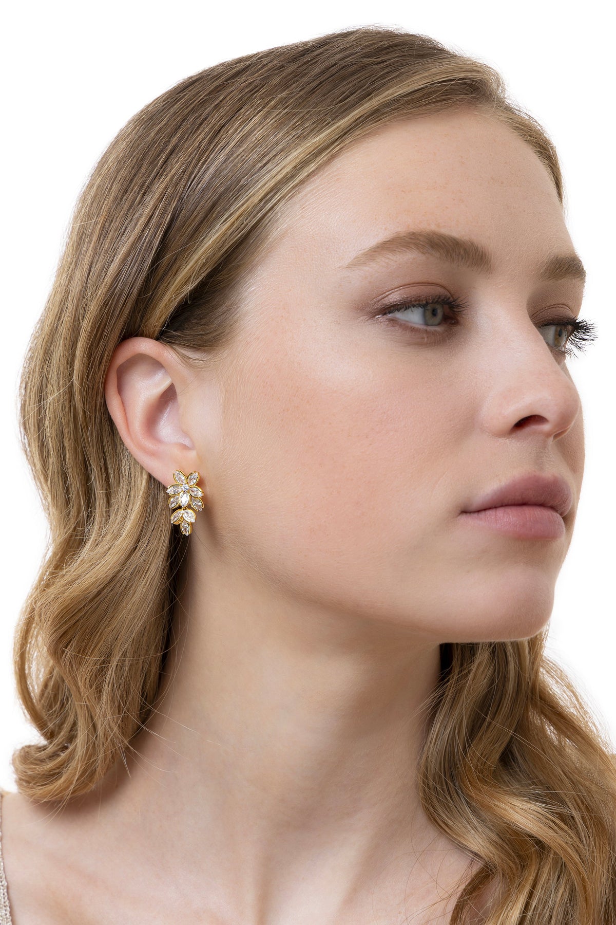 VESTOPAZZO - Flower Earrings With Zircons