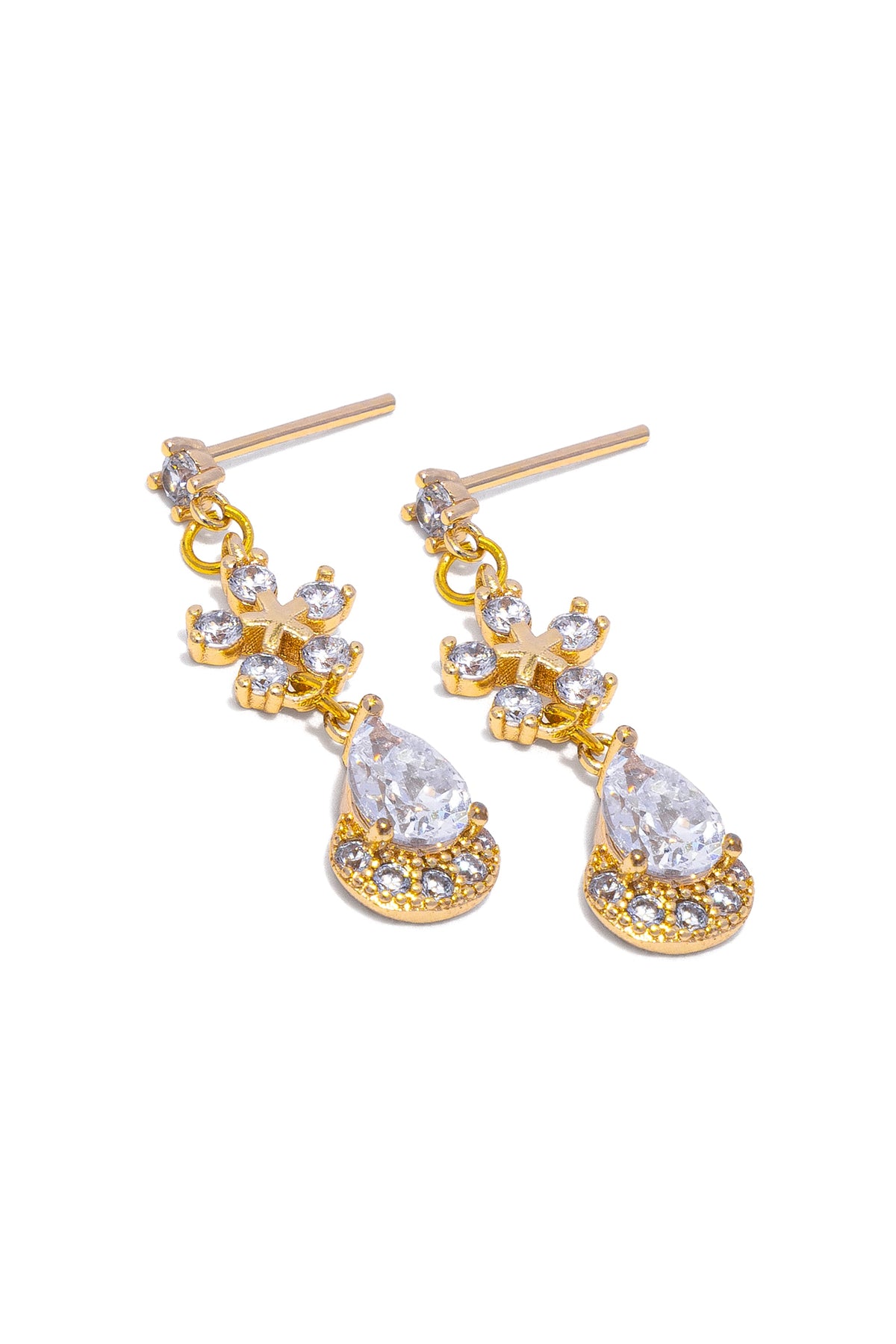 VESTOPAZZO - Teardrop Earrings With Zircons