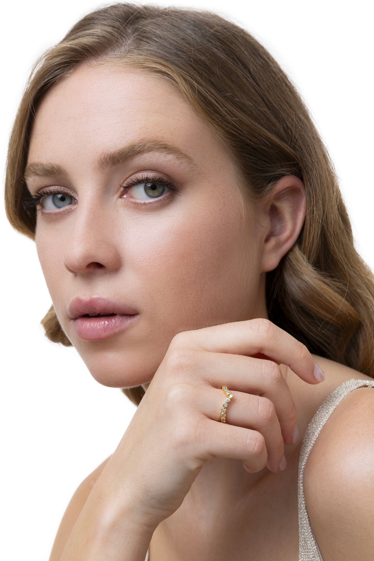 VESTOPAZZO - Pointed Ring With Row Of Zircons