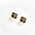 Clover | Earrings with Black Quartz