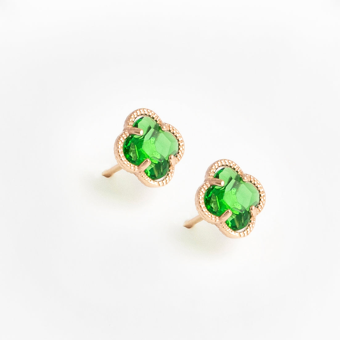 Clover | Earrings with Emerald Quartz