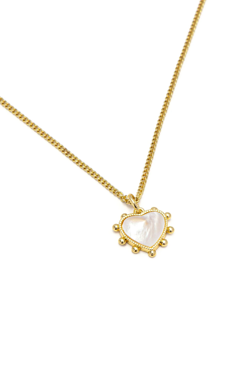 MOTHER-OF-PEARL HEART NECKLACE