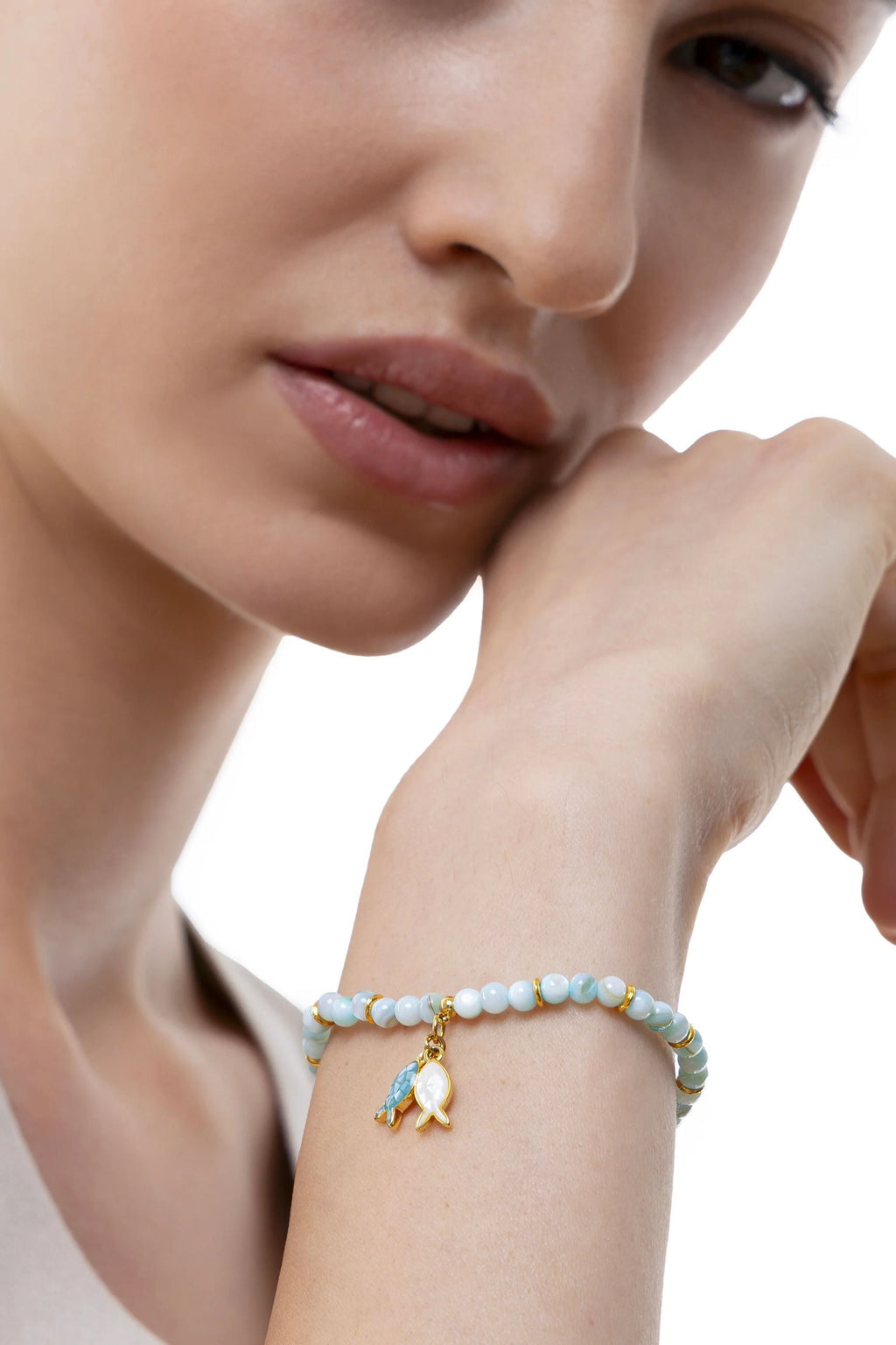 ELASTIC BRACELET WITH 2 FISHES