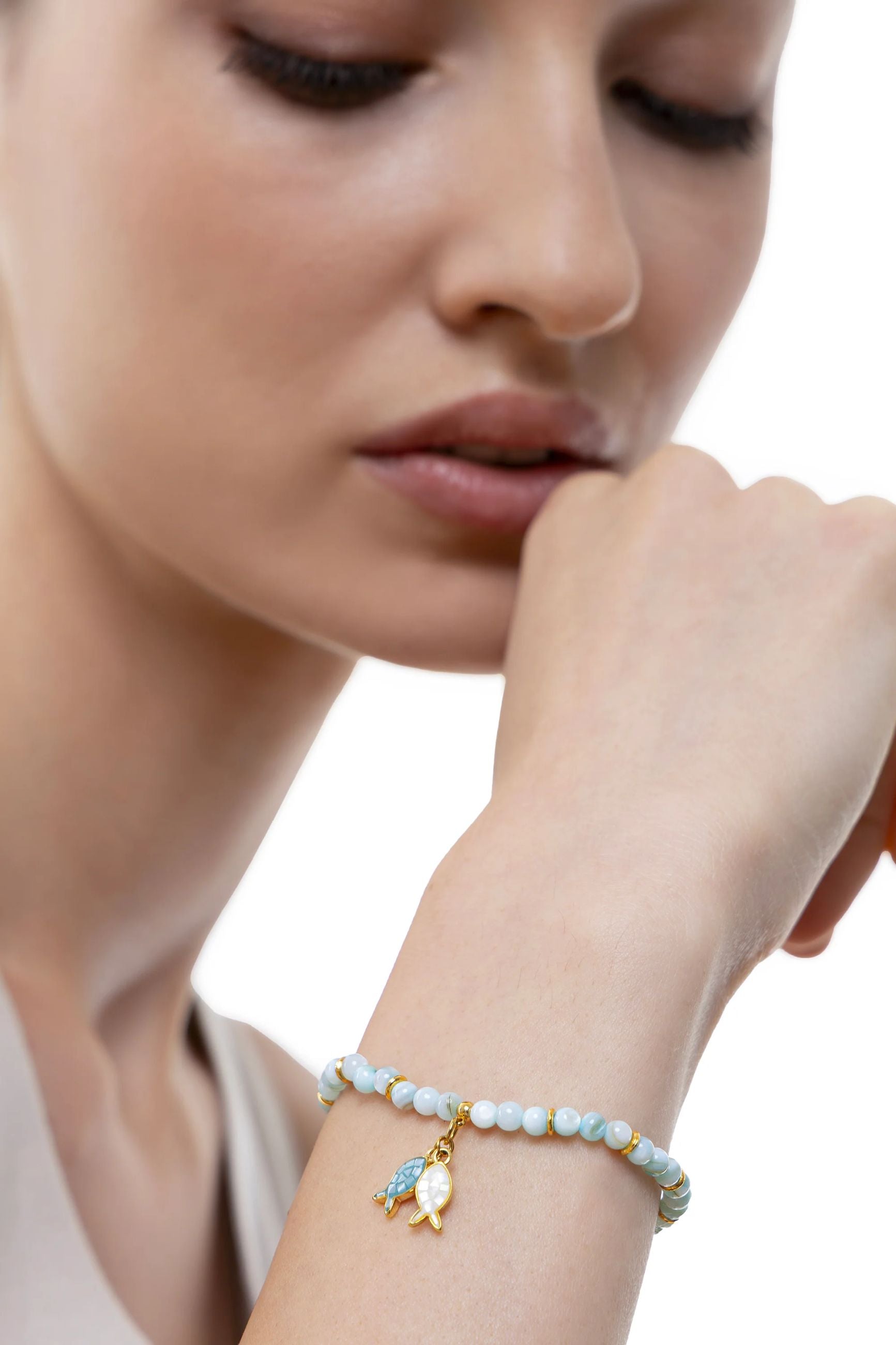 ELASTIC BRACELET WITH 2 FISHES