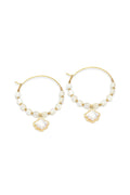 SHELL HOOP EARRINGS