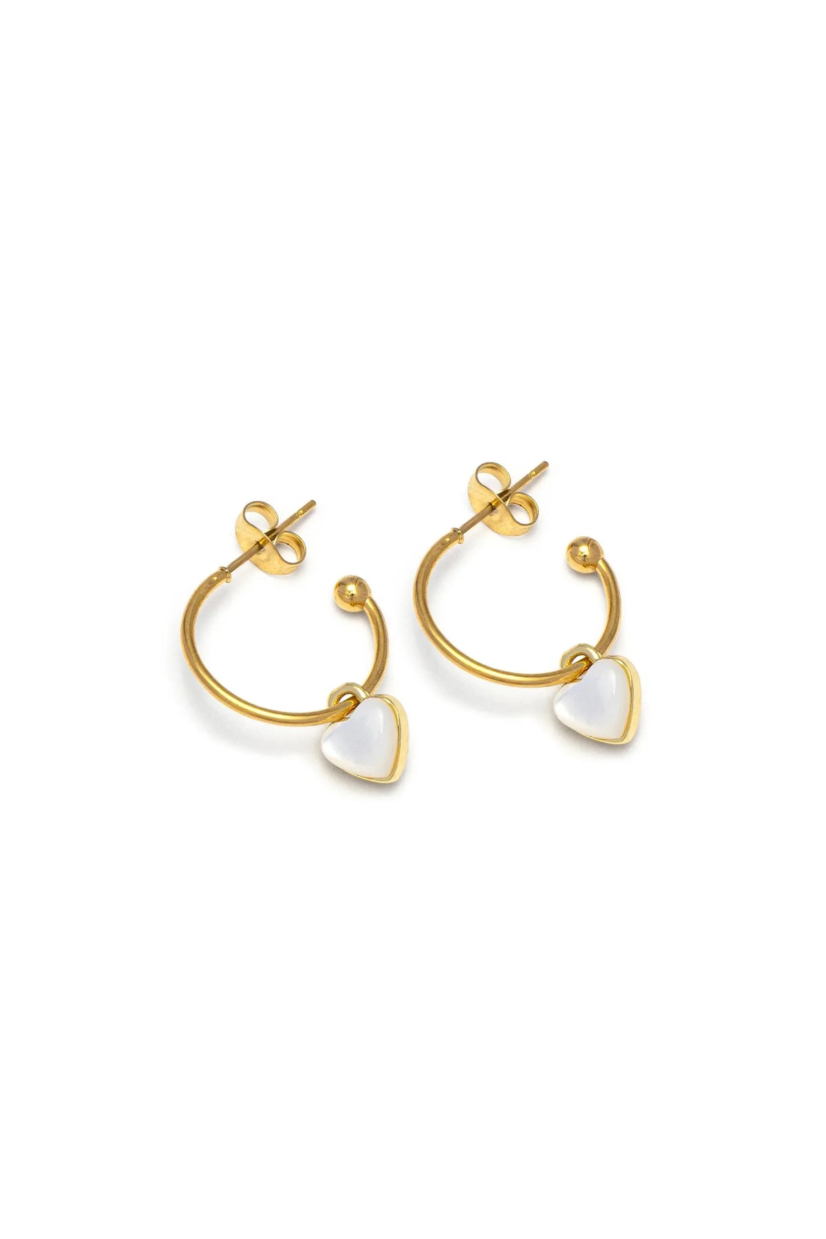 HEART HOOP EARRINGS