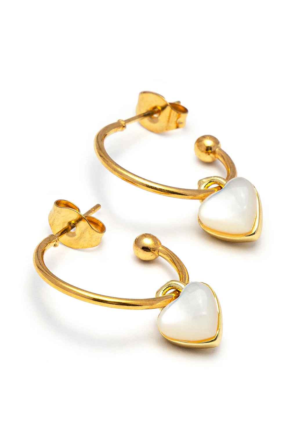 HEART HOOP EARRINGS