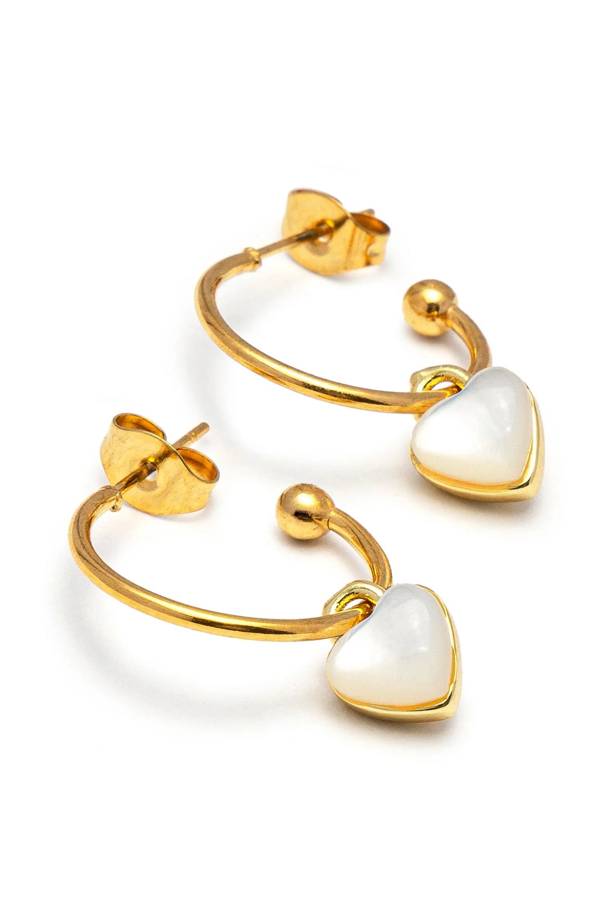 HEART HOOP EARRINGS