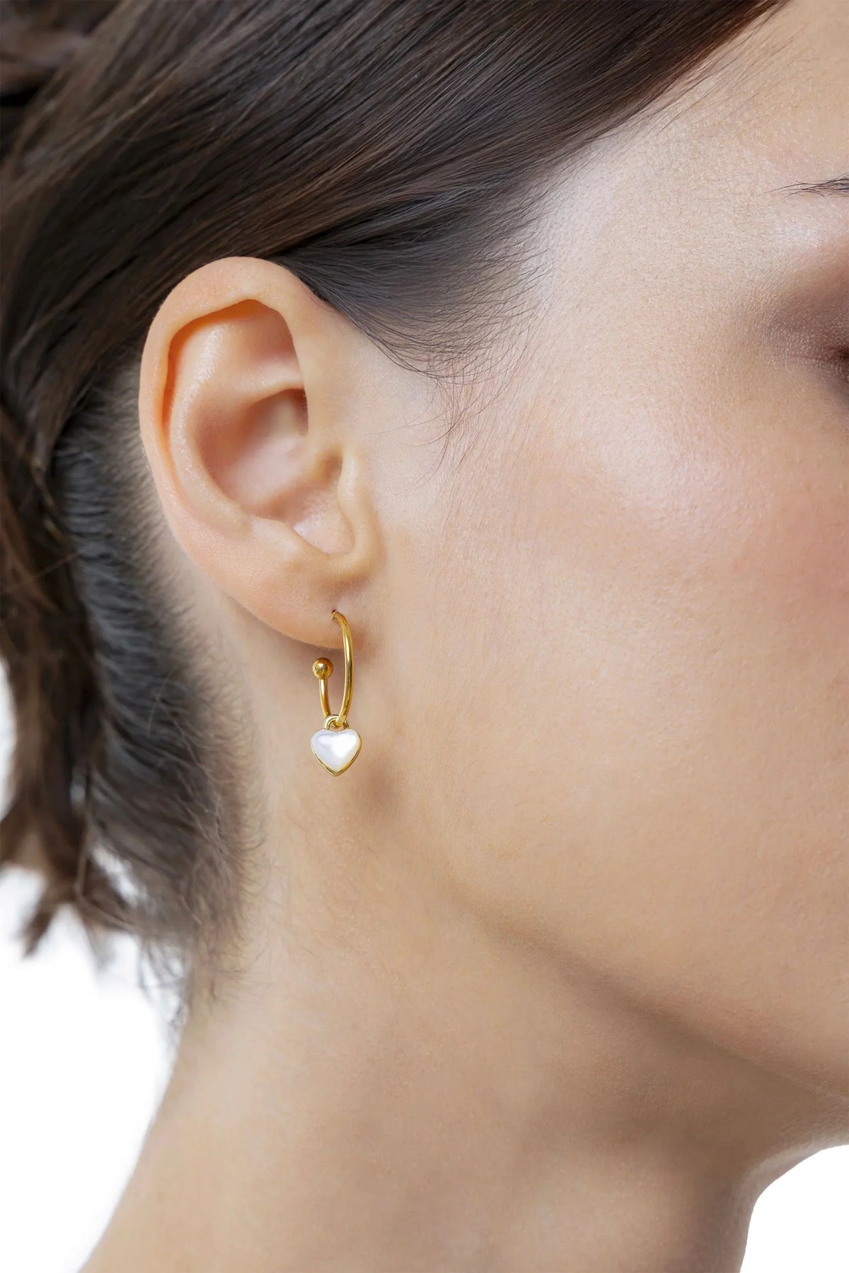 HEART HOOP EARRINGS