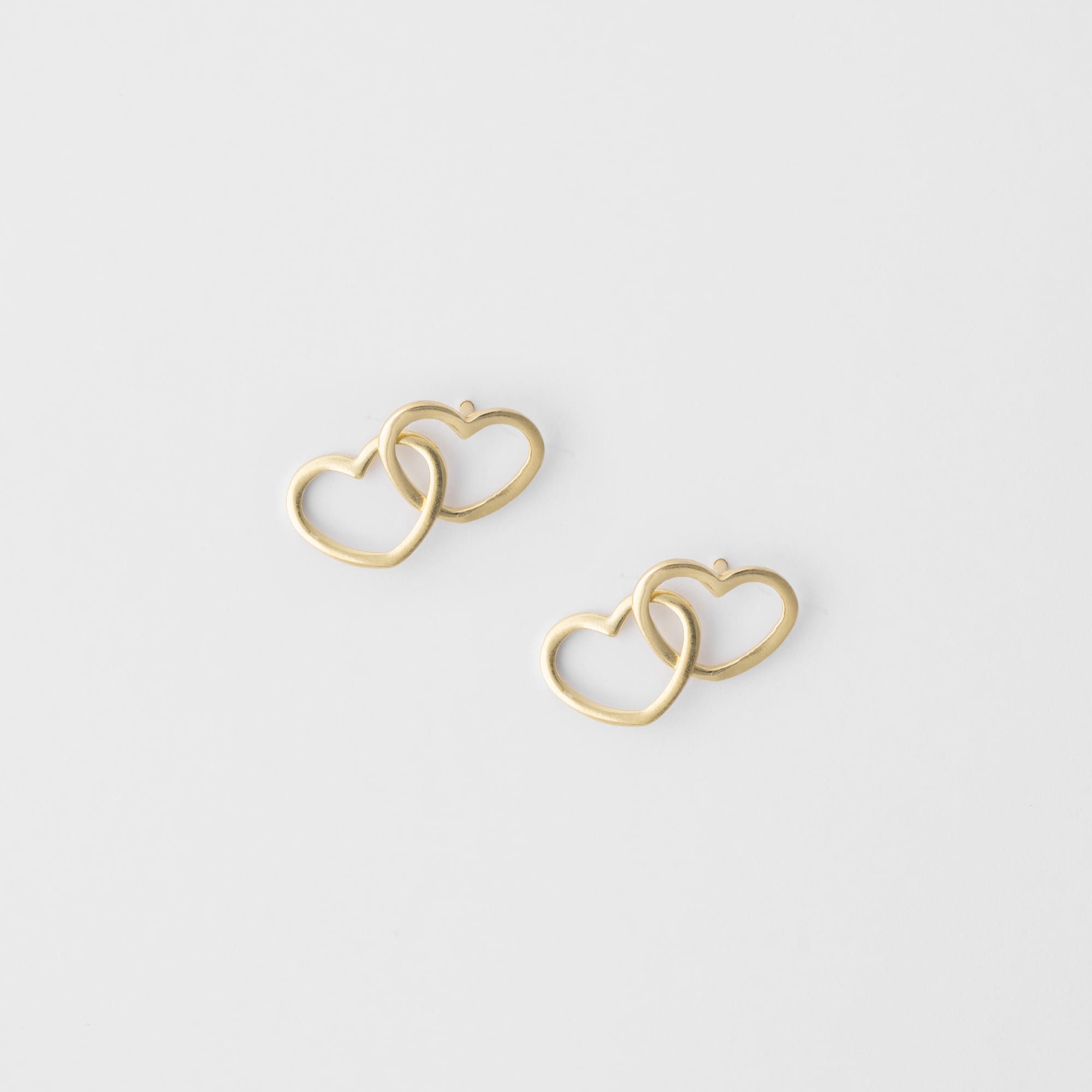 Double heart earrings