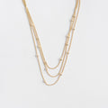 Mesh 3 strand ball necklace