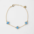 Clover | Bracelet with blu Quartz