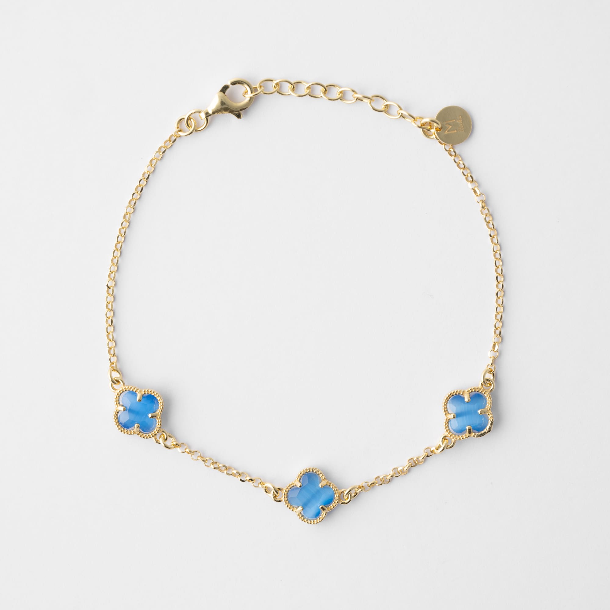 Clover | Bracelet with blu Quartz