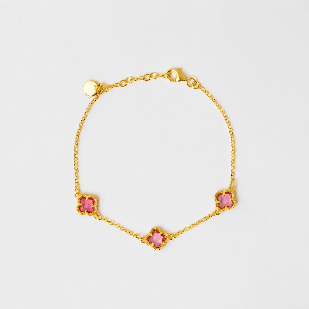 CLOVER | BRACELET WITH RED QUARTZ