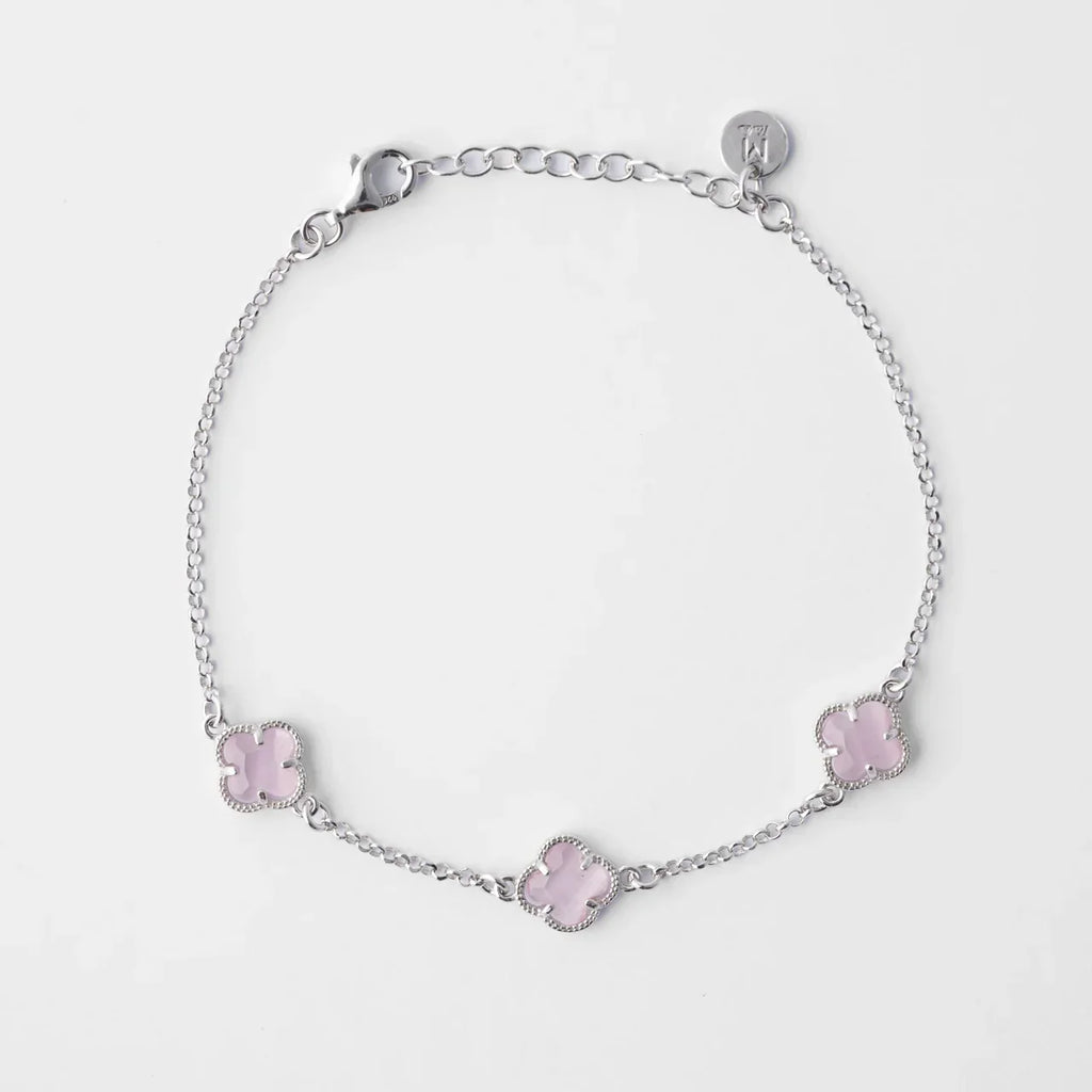 CLOVER | BRACELET WITH PINK QUARTZ