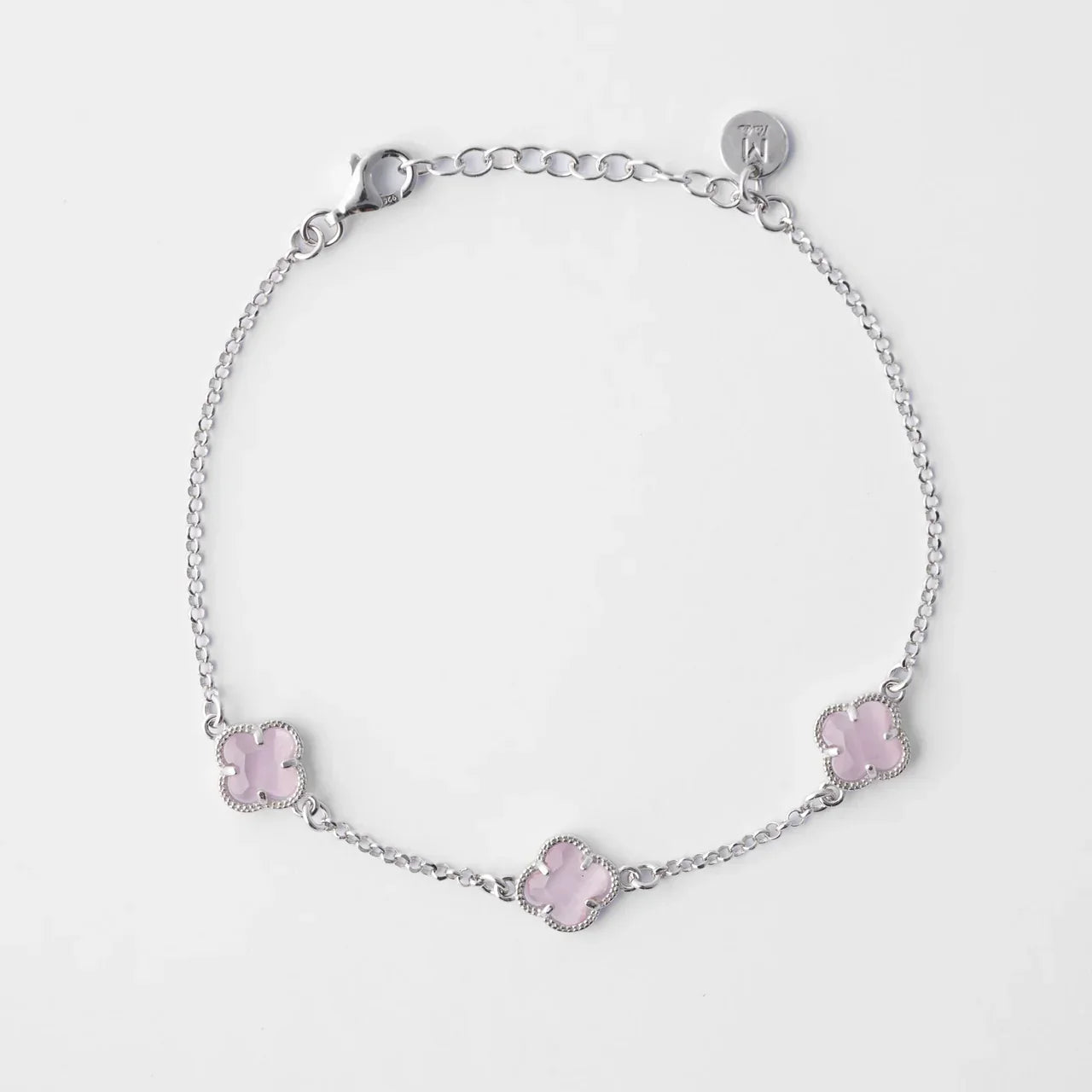 CLOVER | BRACELET WITH PINK QUARTZ