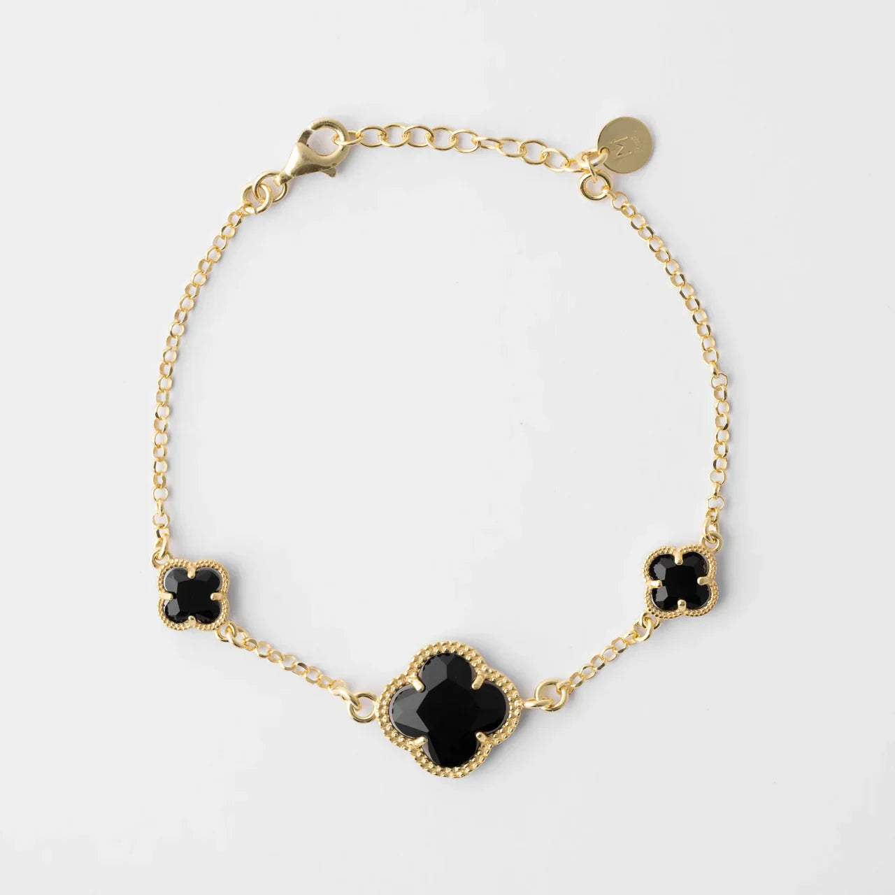 CLOVER | BRACELET WITH BLACK QUARTZ