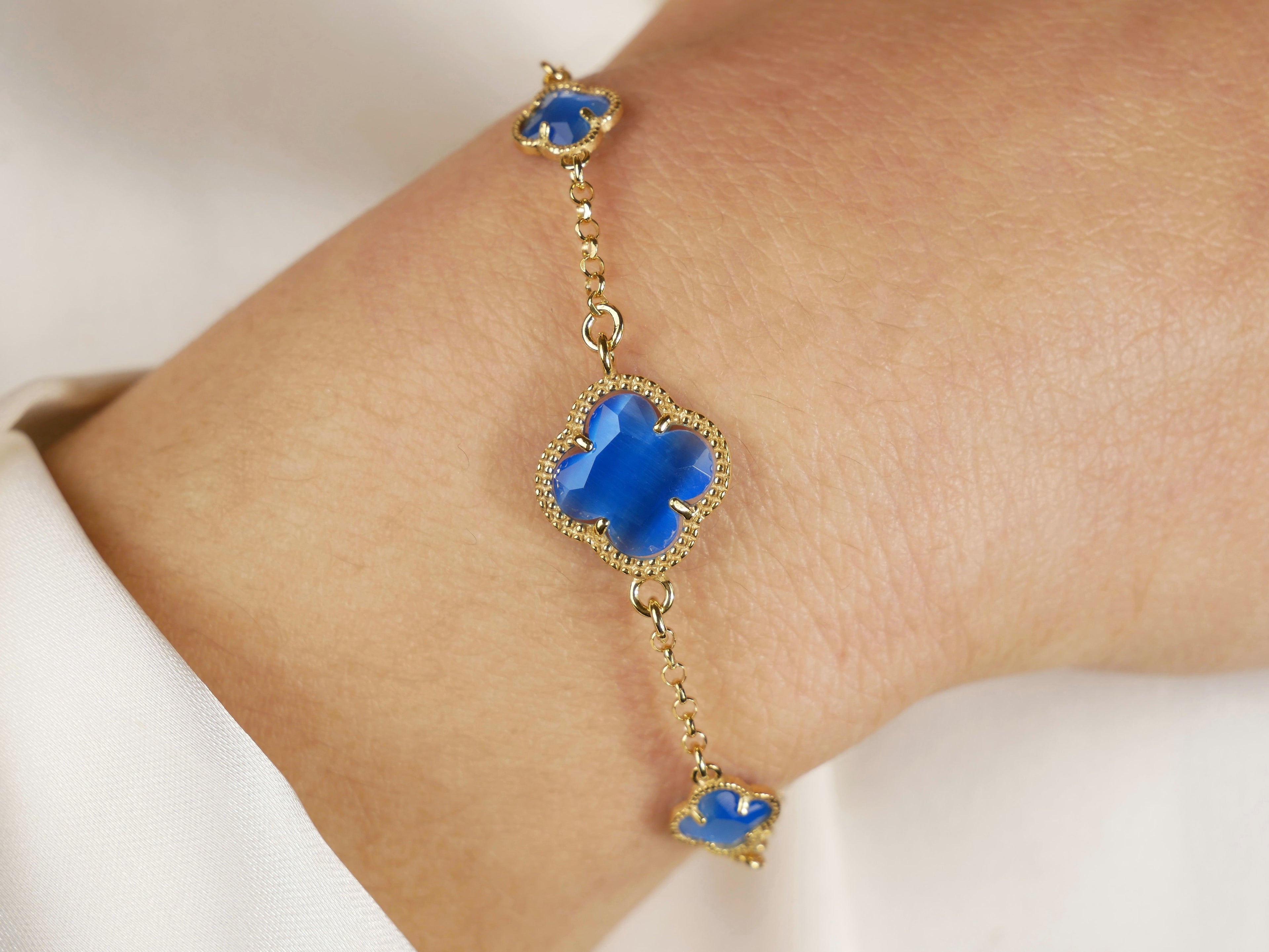 Clover | Bracelet with Blu Quartz