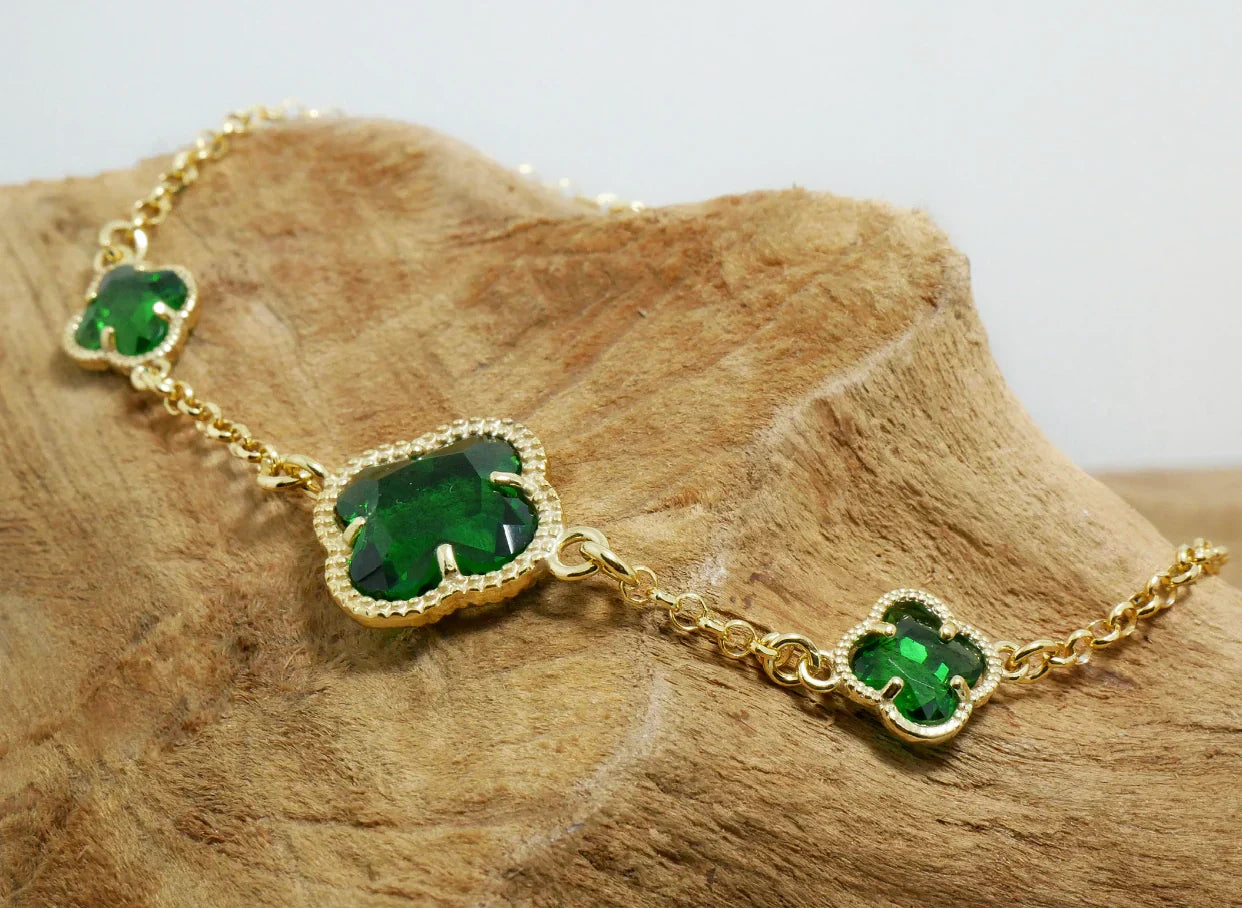 CLOVER | BRACELET WITH EMERALD QUARTZ
