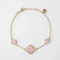 CLOVER | BRACELET WITH PINK QUARTZ