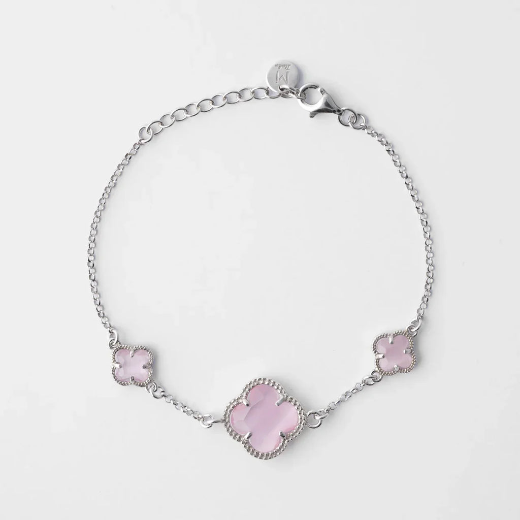 CLOVER | BRACELET WITH PINK QUARTZ