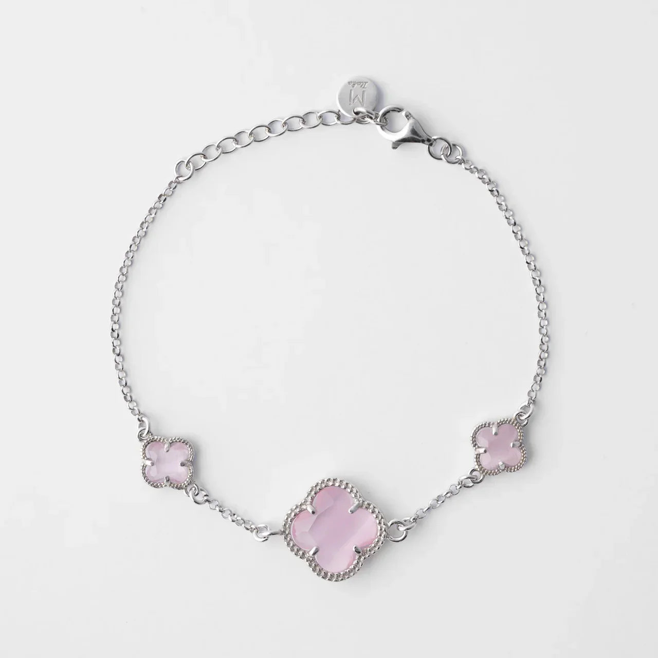CLOVER | BRACELET WITH PINK QUARTZ