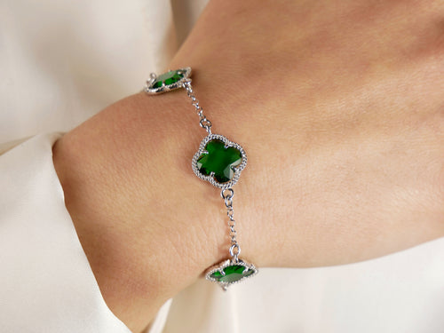 Clover | Bracelet with Emerald Quartz