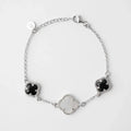 CLOVER | BRACELET WITH BLACK QUARTZ AND MOTHER OF PEARL