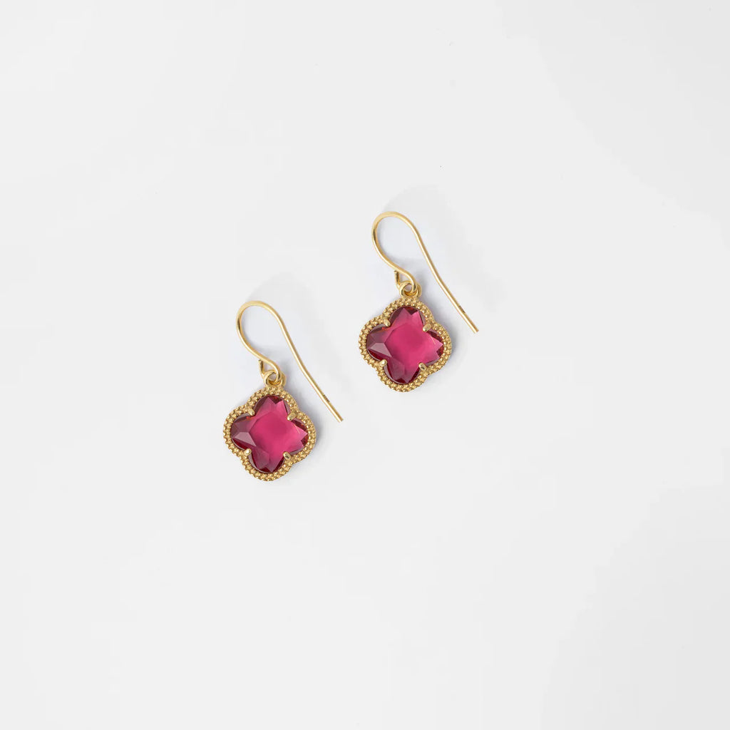 CLOVER | EARRINGS WITH RED QUARTZ