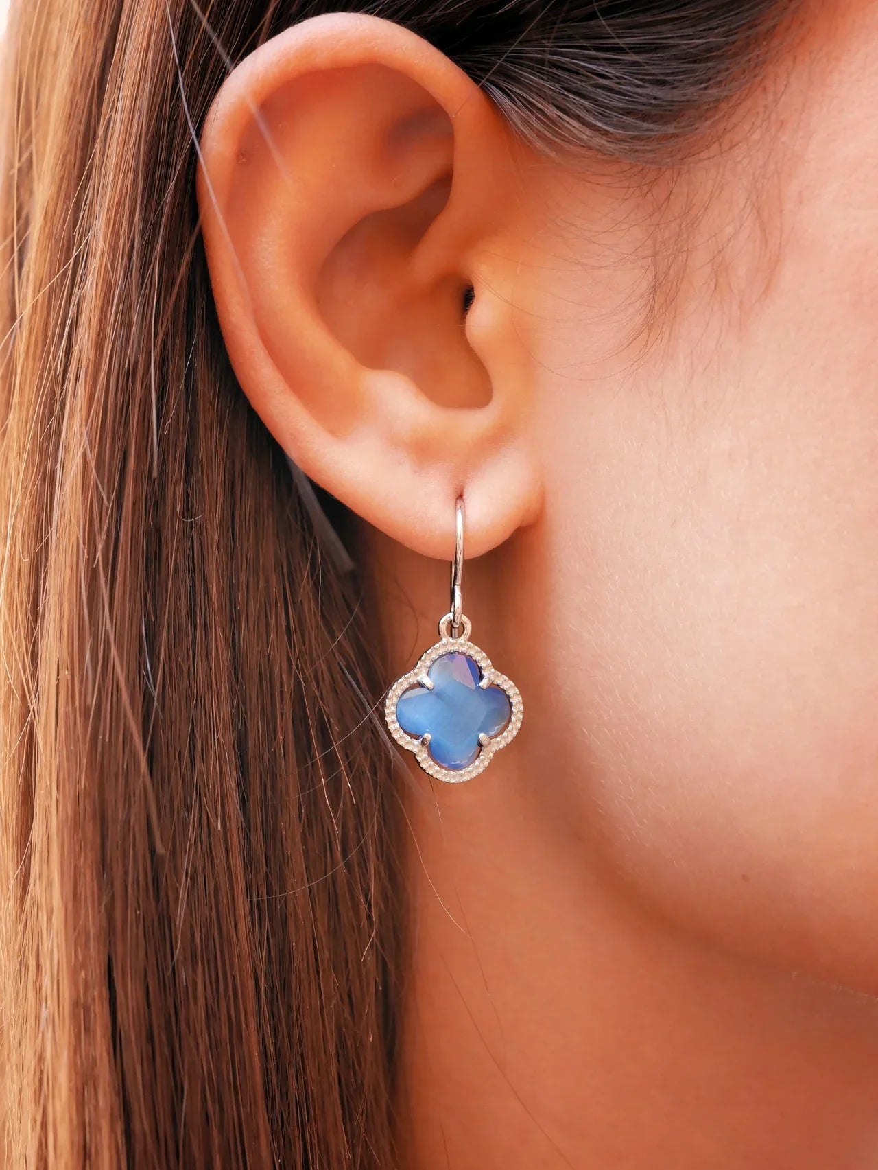CLOVER | EARRINGS WITH BLUE QUARTZ