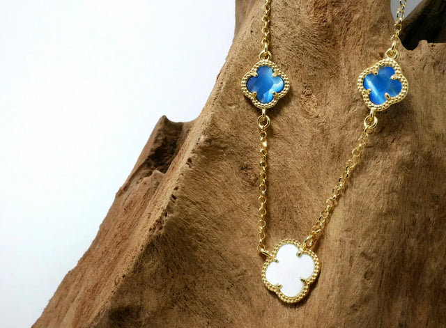 MORICONI - Clover | Necklace with Blue Quartz