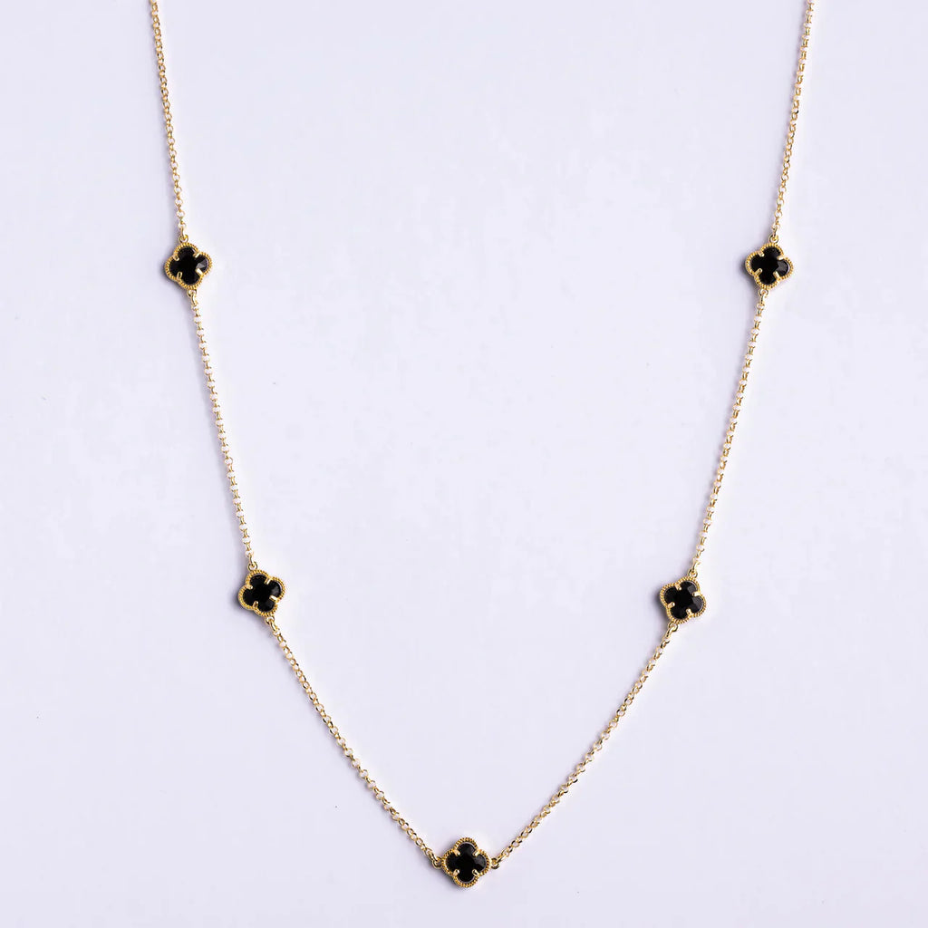 CLOVER | NECKLACE WITH PINK QUARTZ