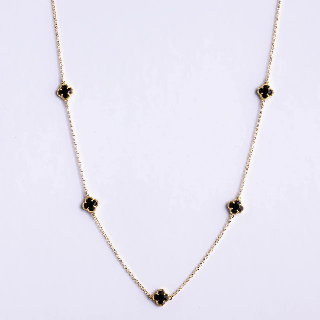 CLOVER | NECKLACE WITH PINK QUARTZ