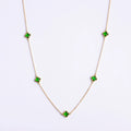 CLOVER | NECKLACE WITH RED QUARTZ