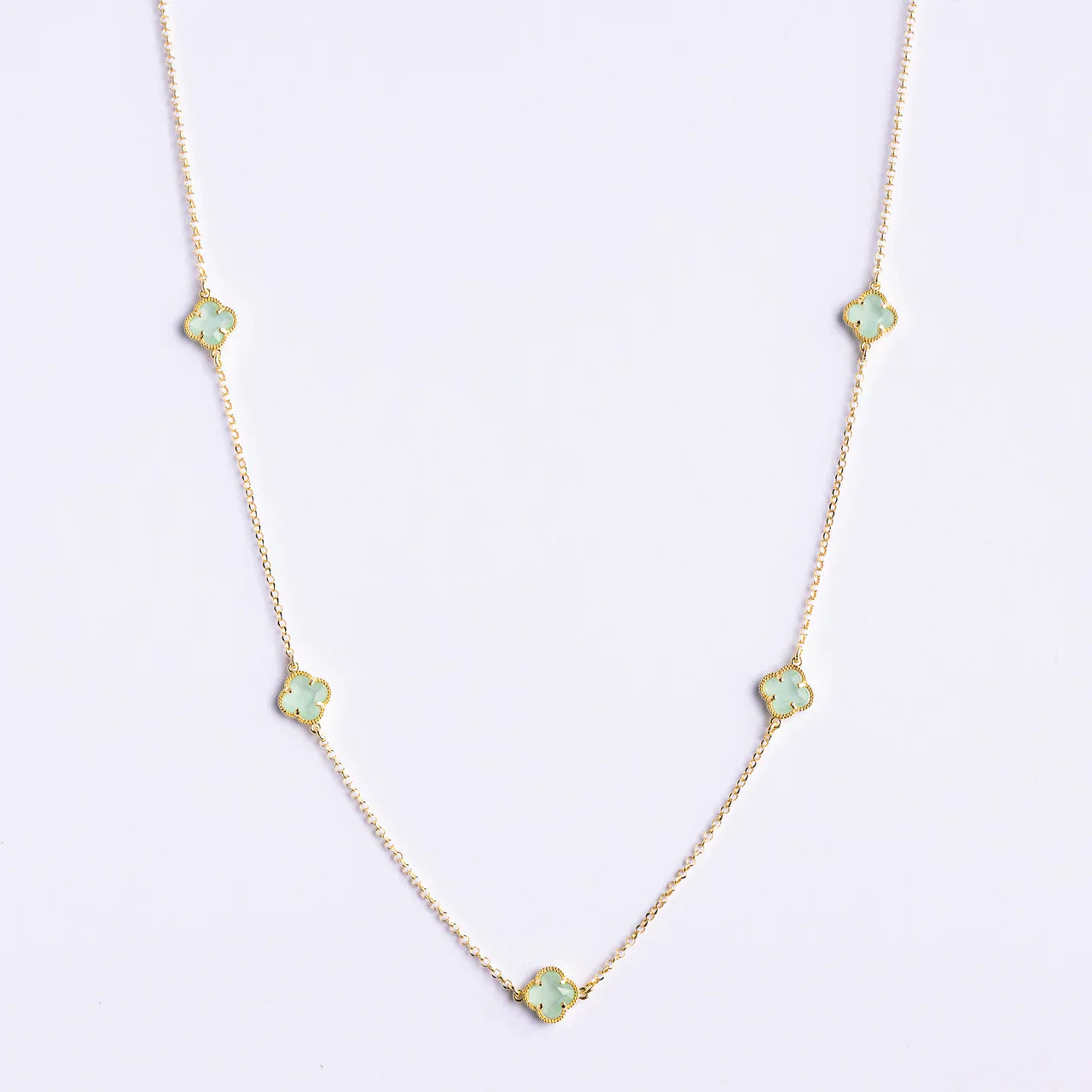CLOVER | NECKLACE WITH GREEN QUARTZ