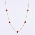 CLOVER | NECKLACE WITH RED QUARTZ