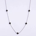 CLOVER | NECKLACE WITH BLACK QUARTZ