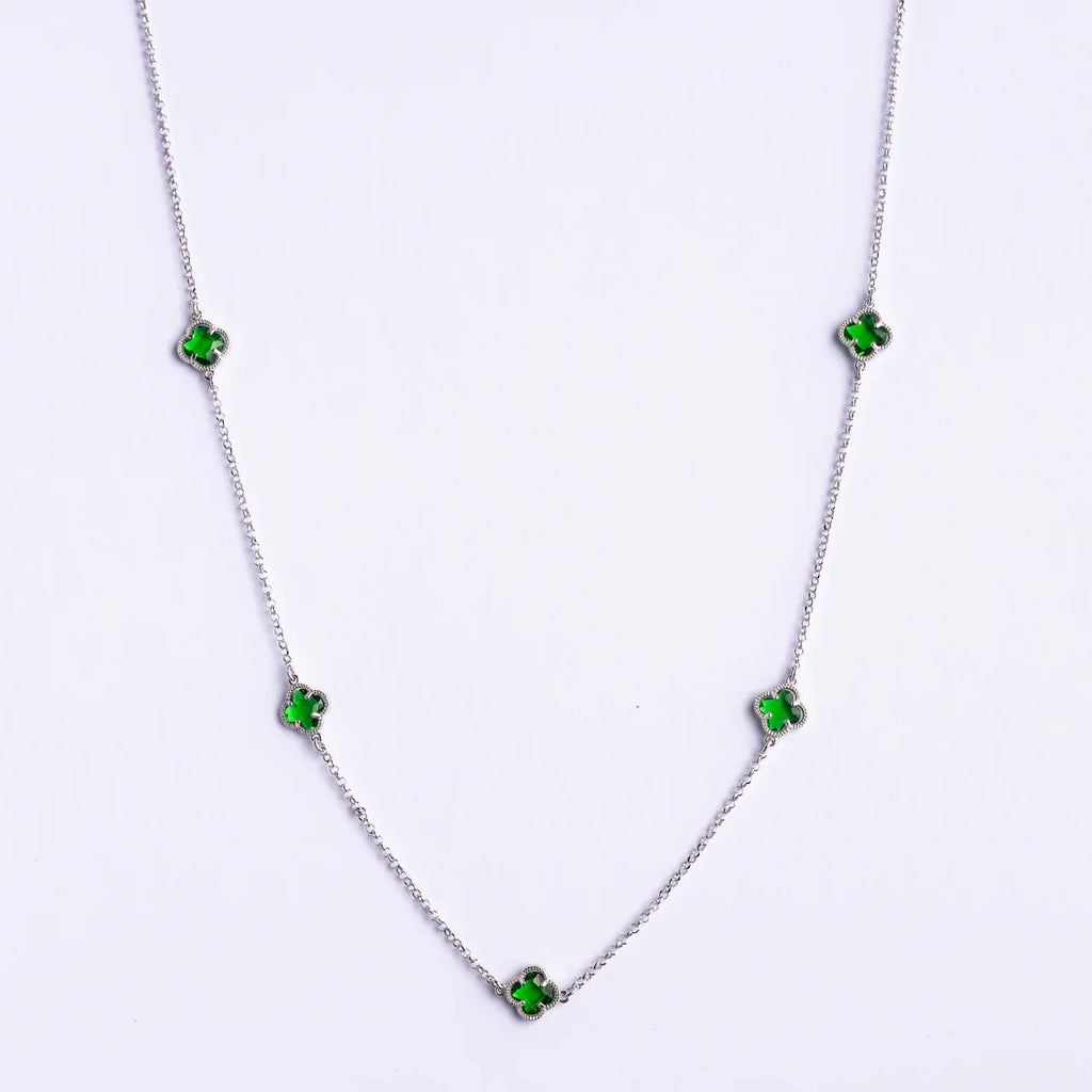 CLOVER | NECKLACE WITH EMERALD QUARTZ