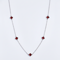 CLOVER | NECKLACE WITH EMERALD QUARTZ AND MOTHER OF PEARL