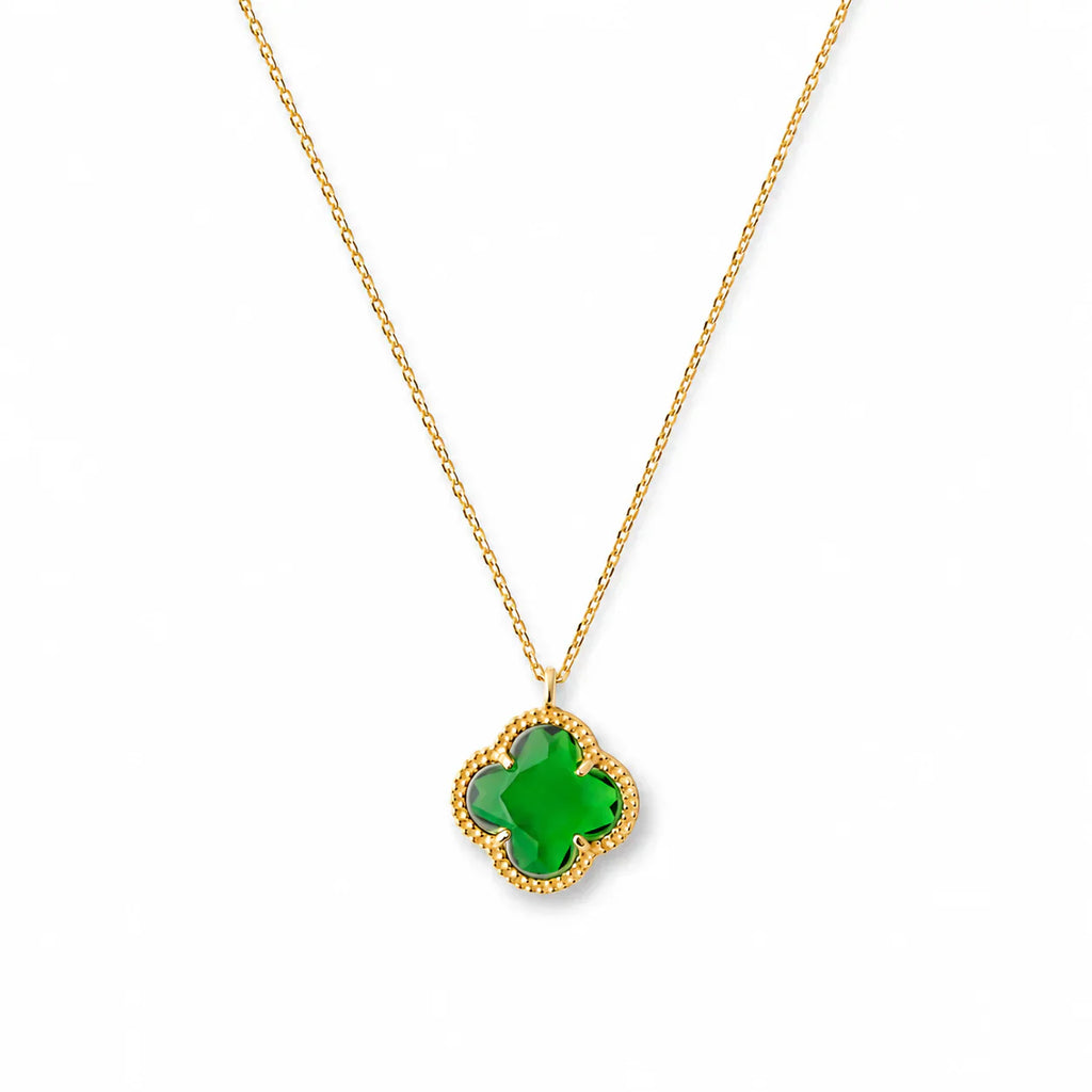 CLOVER | NECKLACE WITH PINK QUARTZ