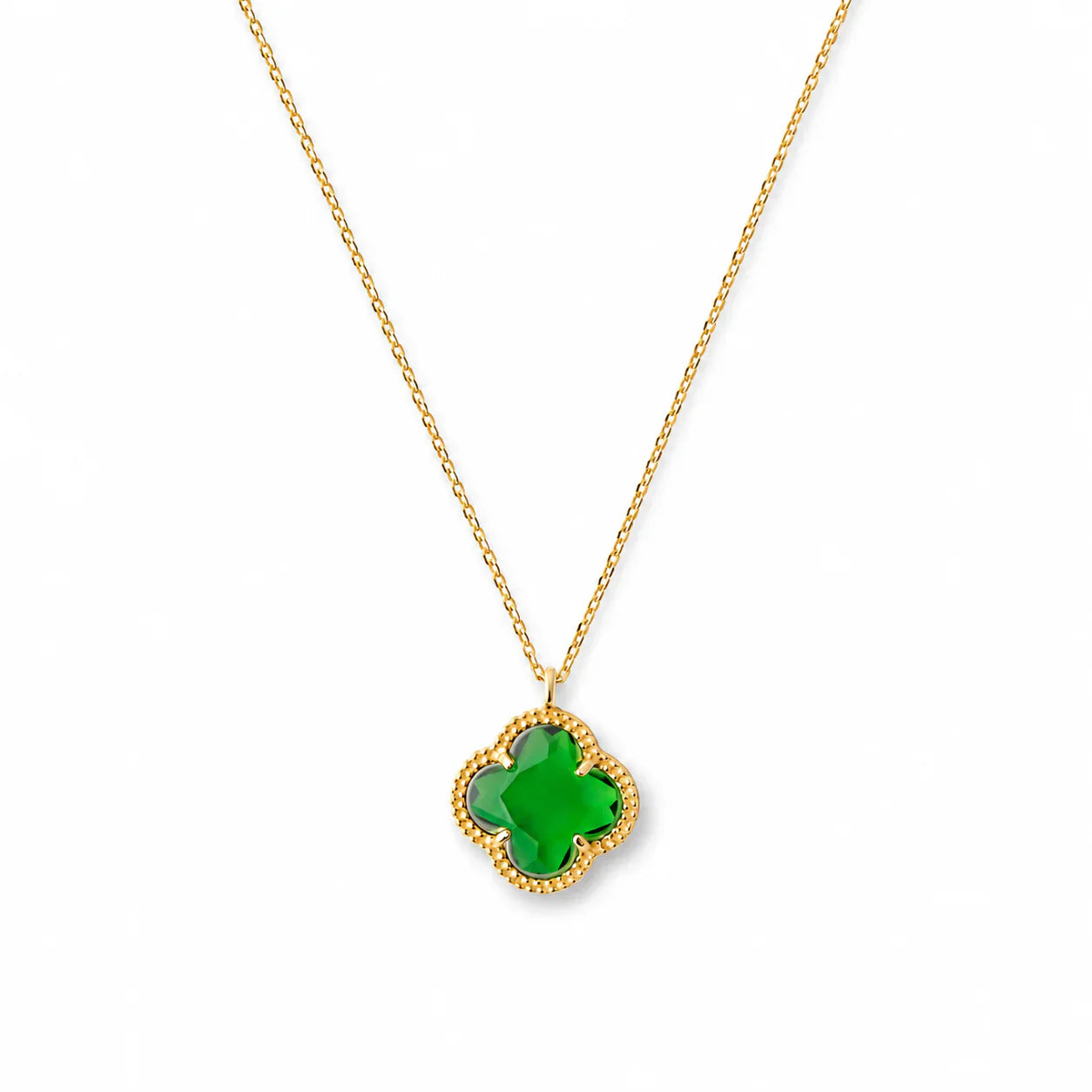 CLOVER | NECKLACE WITH PINK QUARTZ