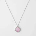 CLOVER | NECKLACE WITH PINK QUARTZ