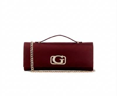 ZALINA SATIN TOP-HANDLE CLUTCH BAG
