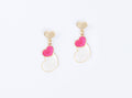 Enamel and Mother-of-Pearl Heart Earrings