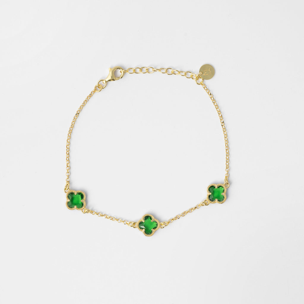Clover | Bracelet with Emerald Quartz