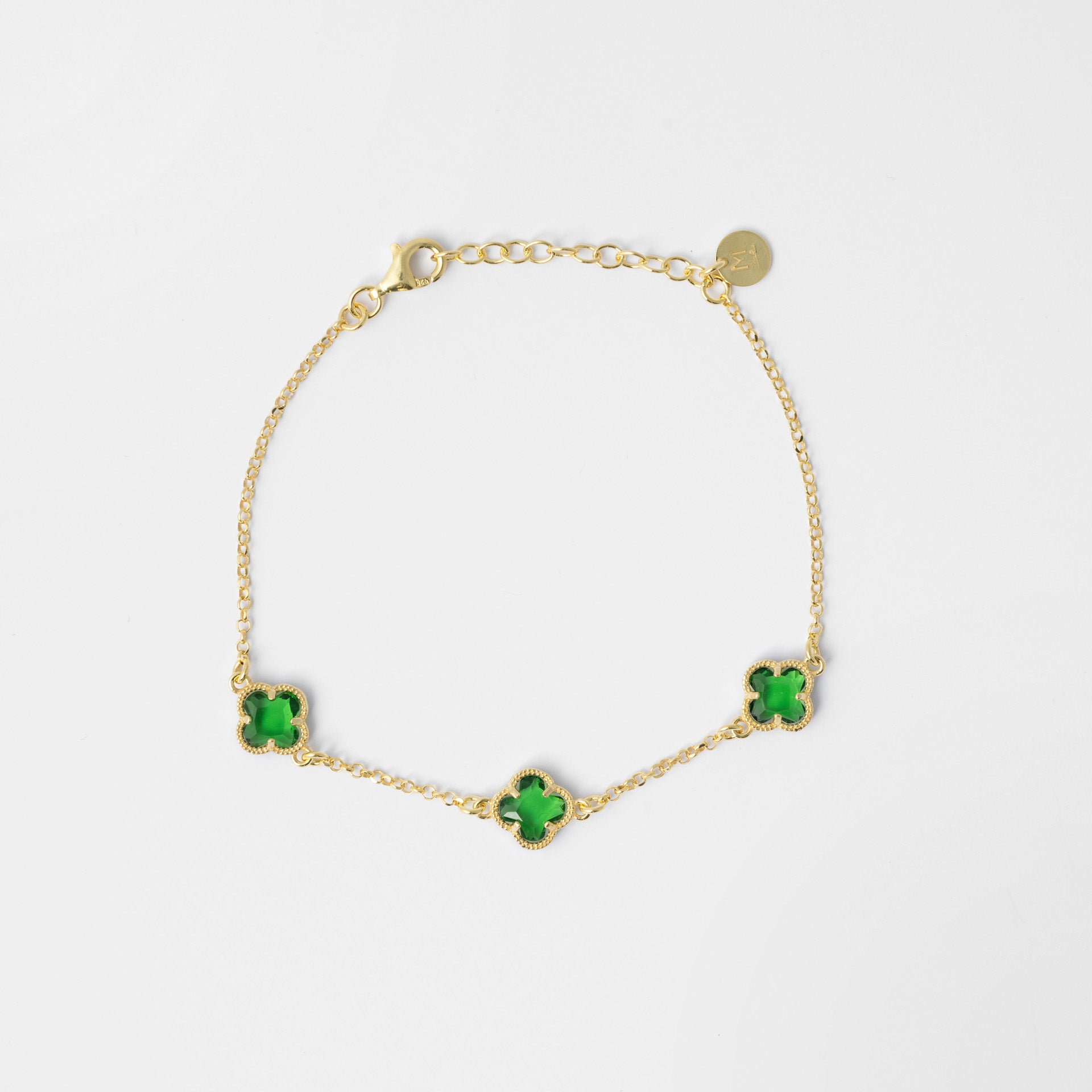 Clover | Bracelet with Emerald Quartz